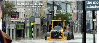  ?? ?? WARNING Floods like this one in Cork could get worse