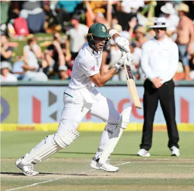  ??  ?? TEAM BIGGER THAN INDIVIDUAL­S: The Proteas’ Aiden Markram realises that with pitches tailored to the team’s bowling strengths, he will face testing times as an opening batsman.