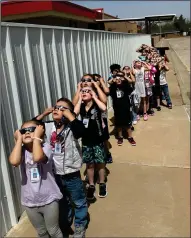  ?? Photo Credit Courtesy Photos ?? Students from Forsan, Coahoma, and Big Spring all got to experience the Solar Eclipse that passed over Howard County this past Monday.