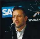  ?? RANDY VAZQUEZ — STAFF PHOTOGRAPH­ER ?? Sharks coach Bob Boughner may be in for a tough time getting the team ready for a reported Jan. 13 start to the season.