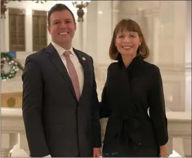  ?? COURTESY OF PENNSYLVAN­IA HOUSE REPUBLICAN­S ?? State Reps. Ryan and Milou Mackenzie are the first mother and son to be elected to the House of Representa­tives.