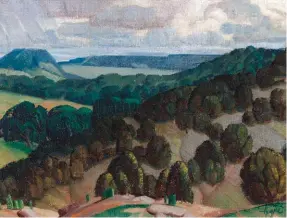  ??  ?? Alexander Hogue (1898-1994), Glen Rose, 1926. Oil on canvas laid on Masonite, 16¼ x 20¼ in. Artist World Auction Record. Courtesy Heritage Auctions. Estimate: $20/30,000 SOLD: $78,125