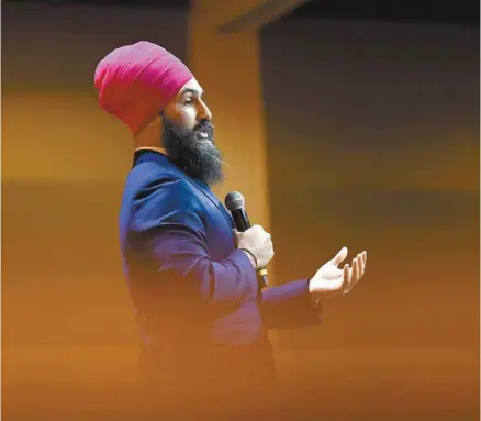  ?? JUSTIN TANG LA PRESSE CANADIENNE ?? Le chef du Nouveau Parti démocratiq­ue, Jagmeet Singh, se défend d’avoir cautionné l’extrémisme sikh.