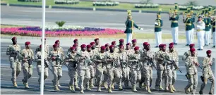  ?? AFP ?? Saudi Arabian special troops march during the military parade in Islamabad. —