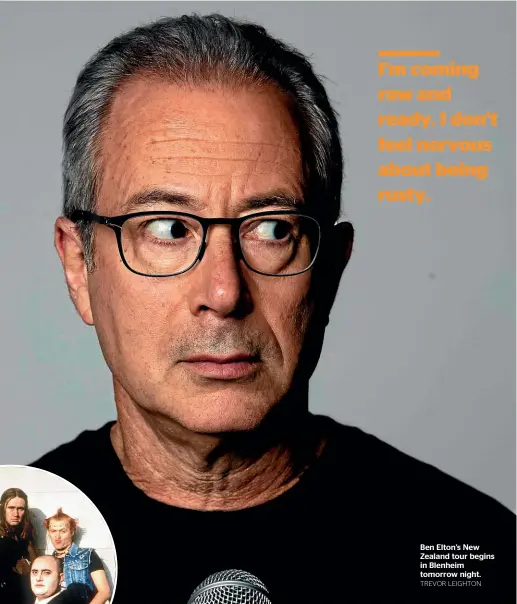  ?? TREVOR LEIGHTON ?? Ben Elton’s New Zealand tour begins in Blenheim tomorrow night.