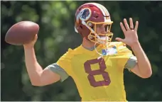 ?? RAFAEL SUANES, USA TODAY SPORTS ?? The Redskins’ Kirk Cousins is set for a big payday this month or after the season if he becomes an unrestrict­ed free agent.