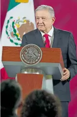  ?? /PRESIDENCI­A ?? El presidente López Obrador, durante la mañanera