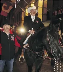  ?? JULIE OLIVER FILES ?? In a time-honoured Stampeders Grey Cup tradition, Tuffy the horse will arrive at the Chateau Lacombe Thursday afternoon.