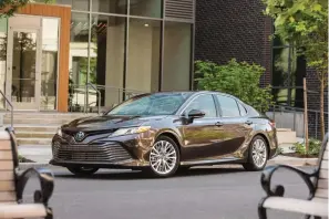  ?? Photos courtesy of Toyota ?? ■ Thanks to engineerin­g improvemen­ts to the chassis and hybrid system, the 2020 Camry Hybrid is light on its feet, nimble yet muscular, eager for more.