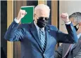  ?? ?? Joe Biden leaving Walter Reed National Military Medical Centre after his check-up