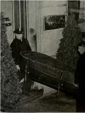  ??  ?? ABOVE: Kendall’s coffin is carried from the Madison Hotel while crowds look on. BELOW: The 1938 issue of True Mystic Science in which Howard Stephenson’s bizarre article about Kendall’s death appeared.