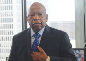  ??  ?? Rep. John Lewis continues to speak out on LGBT issues as he prepares to win his 15th straight congressio­nal election this November. (Photo by Patrick Saunders)