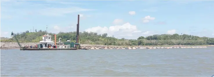  ?? Photo: Nicolete Chambers ?? Dredging has already started along the Sigatoka River.