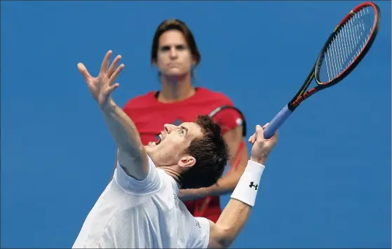  ?? Picture: DAVID GRAY, REUTERS ?? LAND THAT FIRST SERVE: