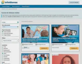  ??  ?? Infoidioma­s es un buscador que reúne los mejores cursos del país