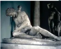  ??  ?? The ancient Roman statue of the Dying Gaul, which reinforced the traditiona­l idea
of Celts as savage, naked warriors