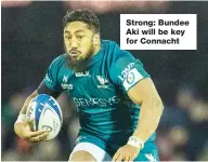  ?? ?? Strong: Bundee Aki will be key for Connacht