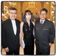  ?? Catherine Bigelow / Special to The Chronicle ?? Asian Art Museum Director Jay Xu (left) with gala co-chairs Lucy Sun and architect Kulapat Yantrasast.