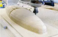  ??  ?? CNC cutting the keel bulb.