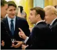  ?? Foto: dpa ?? Trudeau, Macron und Johnson im Männergesp­räch (von links).