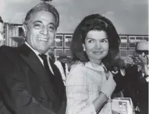  ??  ?? 0 Jacqueline Kennedy, widow of President John F Kennedy, wed magnate Aristotle Onassis on this day in 1968