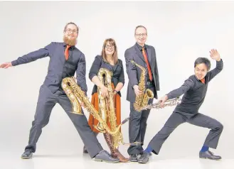  ?? CONTRIBUTE­D ?? The saxophone quartet Proteus will perform in Yarmouth on Feb. 24 at Beacon United Church.