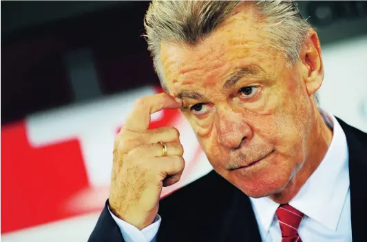  ?? KEYSTONE ?? Ottmar Hitzfeld ai tempi in cui era c.t. della Nazionale rossocroci­ata