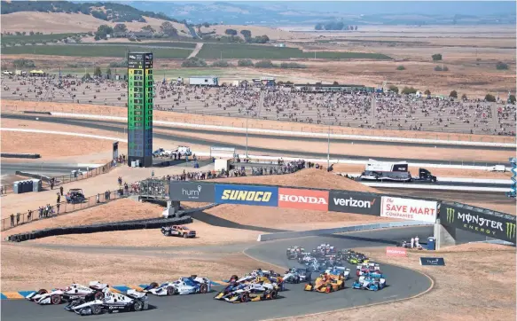  ?? KYLE TERADA/USA TODAY SPORTS ?? Sonoma Raceway in Northern California will be the final battlegrou­nd for the Verizon IndyCar Series drivers Sunday.