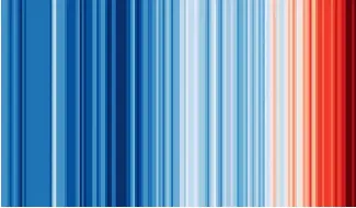  ?? ?? Une couleur rouge foncé a été ajoutée aux bandes climatique­s après que 2023 a pulvérisé les records de températur­e.