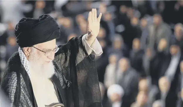  ?? PICTURE: GETTY IMAGES ?? 0 Ayatollah Ali Khamenei marks the 29th anniversar­y of the death of the founder of the Islamic Republic Ayatollah Ruhollah Khomeini yesterday