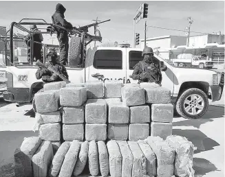  ??  ?? CIUDAD VICTORIA, TAMS. ENERO 21.- La mayor parte de los decomisos de marihuana fue en los municipios de Nuevo Laredo, Guerrero, Mier, Miguel Alemán, Camargo, Gustavo Díaz Ordaz y Reynosa.