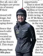  ??  ?? Big performanc­e: Bryony Frost rode Milansbar to fifth place