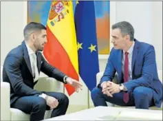  ?? ?? Ilia Topuria, con Pedro Sánchez en La Moncloa hace unos días.