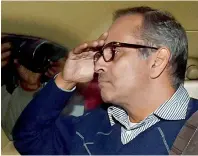  ?? PTI ?? Lawyer Rohit Tandon, arrested in the money laundering case, is taken away from the ED office in New Delhi on Thursday. —