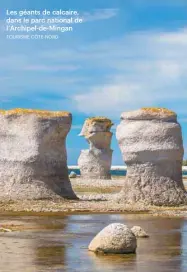  ?? TOURISME CÔTE-NORD ?? Les géants de calcaire, dans le parc national de l’Archipel-de-Mingan