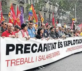  ?? ROSER VILALLONGA / ARCHIVO ?? La precarieda­d ha centrado las últimas movilizaci­ones sindicales