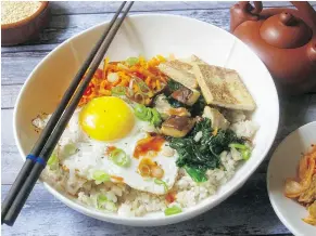  ?? — SARA MOULTON ?? This recipe for a Korean Grain Bowl is a healthy middle ground between empty calories and self-starvation.