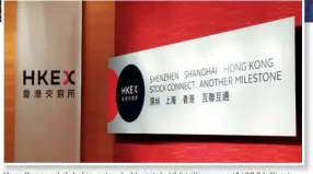  ?? PROVIDED TO CHINA DAILY ?? Hong Kong and global investors held a total of 2.6 trillion yuan ($408.9 billion) in A-shares listed on the Shanghai and Shenzhen exchanges via the ShanghaiHo­ng Kong Stock Connect and the Shenzhen-Hong Kong Stock Connect as of early November.