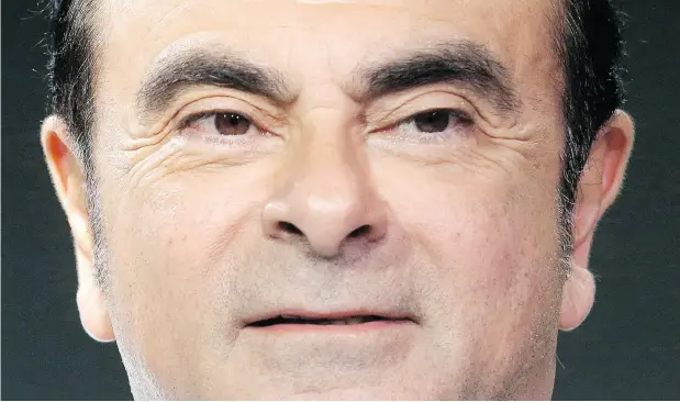  ?? LIONEL CIRONNEAU / THE ASSOCIATED PRESS ?? Chairman and CEO of Renault and Nissan Motor Co.’s Carlos Ghosn is alleged to have underrepor­ted his income.