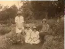  ??  ?? below: heather muir with her daughters in the wide border