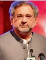  ??  ?? Prime minister shahid Khaqan abbasi