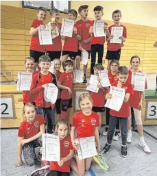  ?? FOTO: TSV RIEDLINGEN ?? Der Leichtathl­etik-nachwuchs des TSV Riedlingen.