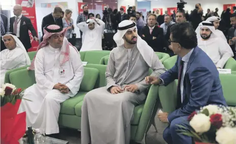  ?? Anna Nielsen For The National ?? Omar Al Olama, Minister of State for Artificial Intelligen­ce, at the Innovation Hub’s launch yesterday in Dubai