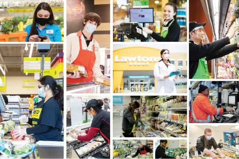  ?? SOBEYS PHOTOGRAPH COLLAGE ?? With its inspiratio­nal Project Sunrise program, Sobeys establishe­d a corporate-wide sense of teamwork and dedication to quality customer care among its
127,000 employees across Canada.