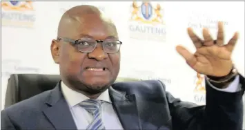  ?? PHOTO: BOXER NGWENYA ?? Gauteng Premier David Makhura will be a keynote speaker at the JCCI conference and will interact with business.