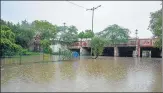  ?? AMAL KS/HT ?? The inundated Pul Prahladpur underpass on Thursday.