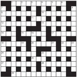  ?? PRIZES of £20 will be awarded to the senders of the first three correct solutions checked. Solutions to: Daily Mail Prize Crossword No. 15,448, PO BOX 3451, Norwich, NR7 7NR. Entries may be submitted by second-class post. Envelopes must be postmarked no l ??