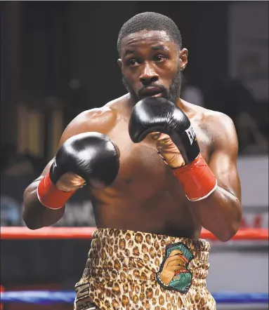  ?? Icon Sportswire via Getty Images ?? Tramaine Williams during his super bantanweig­ht bout against Neil John Tabanao on June 29, 2019, at Foxwoods Casino in Mashantuck­et.