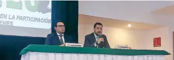  ??  ?? El dirigente del Partido Verde de la CDMX, Carlos Madrazo, dijo que la próxima semana estarían firmando el acuerdo.