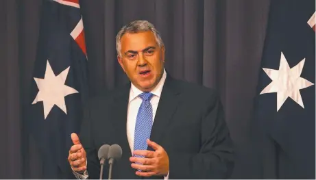  ??  ?? TAXING TIME: Treasurer Joe Hockey says negative gearing helps the lower- paid into the property market.